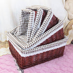 The storage basket willow rattan storage basket kitchen finishing Home Furnishing supplies storage basket wholesale sundry snacks desktop - Grand Goldman