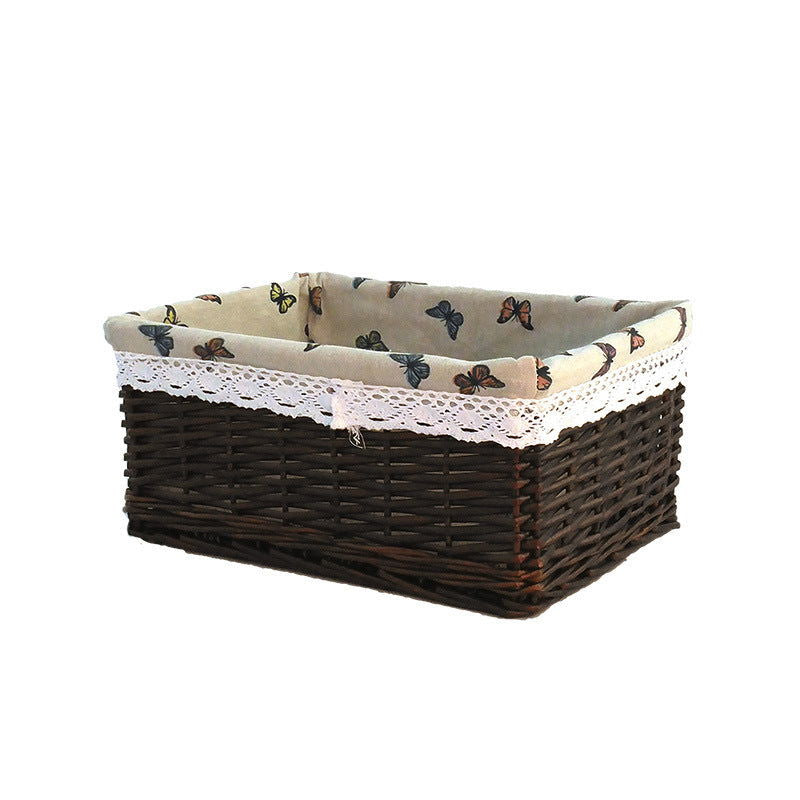 The storage basket willow rattan storage basket kitchen finishing Home Furnishing supplies storage basket wholesale sundry snacks desktop - Grand Goldman