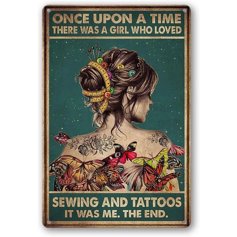 They whispered to her You Can Not Withstand The Storm Metal Tin Signs Posters Plate Wall Decor for Bars Cafe Clubs Retro Posters - Grand Goldman