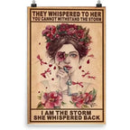 They whispered to her You Can Not Withstand The Storm Metal Tin Signs Posters Plate Wall Decor for Bars Cafe Clubs Retro Posters - Grand Goldman