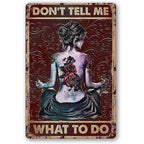 They whispered to her You Can Not Withstand The Storm Metal Tin Signs Posters Plate Wall Decor for Bars Cafe Clubs Retro Posters - Grand Goldman