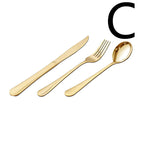 Thickened Stainless Steel Steak Knife And Fork Set - Grand Goldman