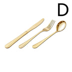 Thickened Stainless Steel Steak Knife And Fork Set - Grand Goldman