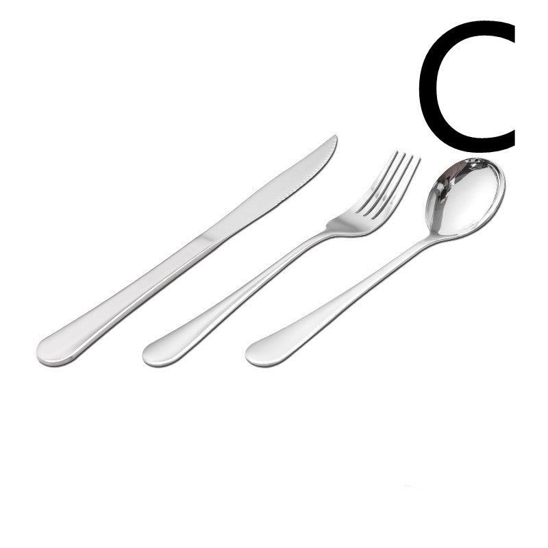 Thickened Stainless Steel Steak Knife And Fork Set - Grand Goldman