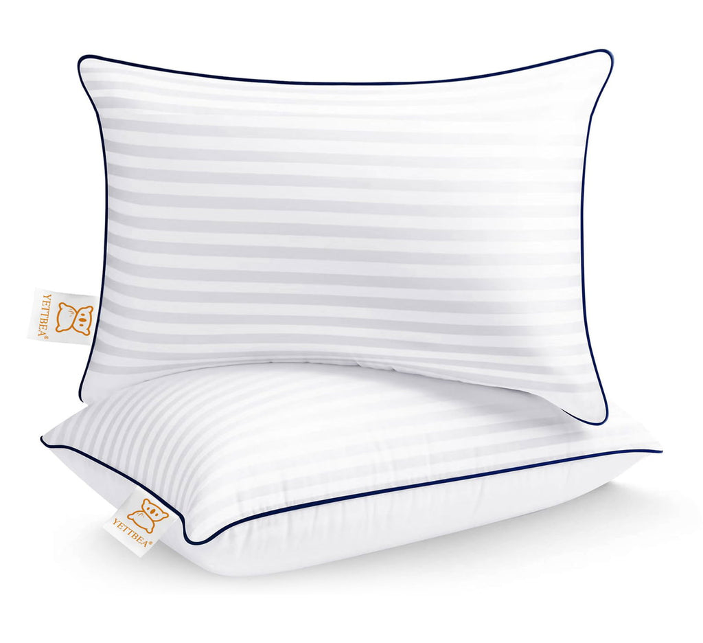 Throw Pillows Insert, 18'' x 18'' Set of 2, Decorative for Couch, Sofa or Bed with Premium Down Alternative Filled, White - Grand Goldman