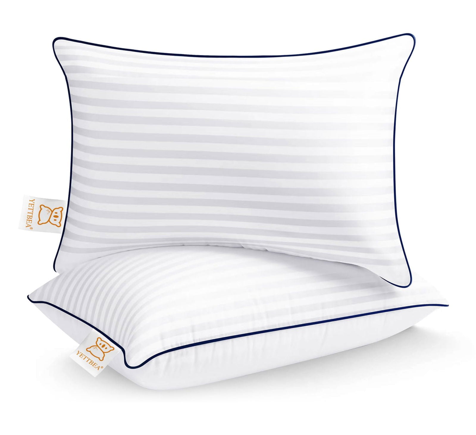 Throw Pillows Insert, 18'' x 18'' Set of 2, Decorative for Couch, Sofa or Bed with Premium Down Alternative Filled, White - Grand Goldman