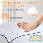 Throw Pillows Insert, 18'' x 18'' Set of 2, Decorative for Couch, Sofa or Bed with Premium Down Alternative Filled, White - Grand Goldman