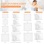 Throw Pillows Insert, 18'' x 18'' Set of 2, Decorative for Couch, Sofa or Bed with Premium Down Alternative Filled, White - Grand Goldman