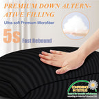 Throw Pillows Insert, 18'' x 18'' Set of 2, Decorative for Couch, Sofa or Bed with Premium Down Alternative Filled, White - Grand Goldman