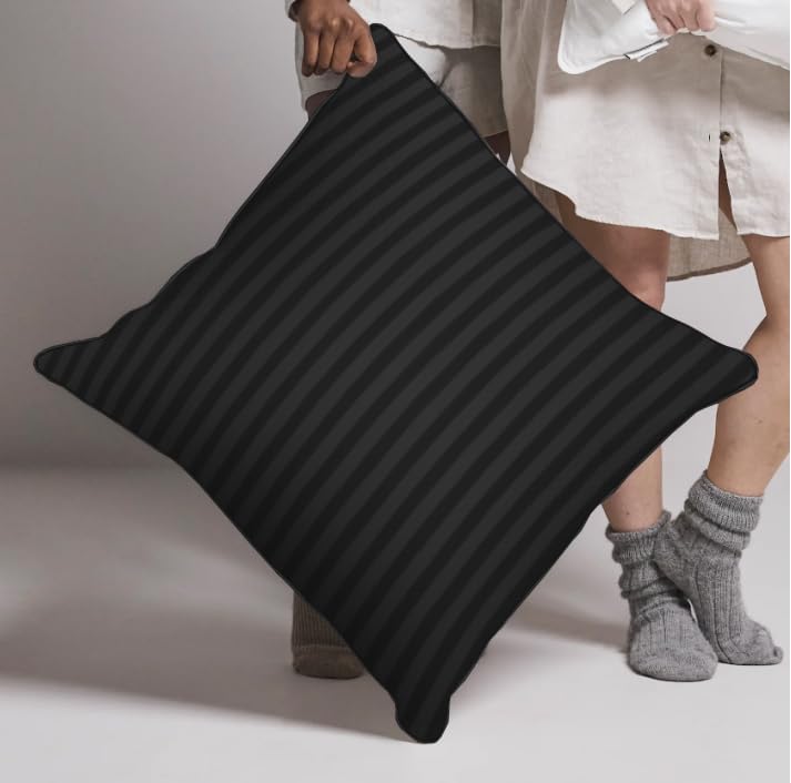 Throw Pillows Insert, 18'' x 18'' Set of 2, Decorative for Couch, Sofa or Bed with Premium Down Alternative Filled, White - Grand Goldman