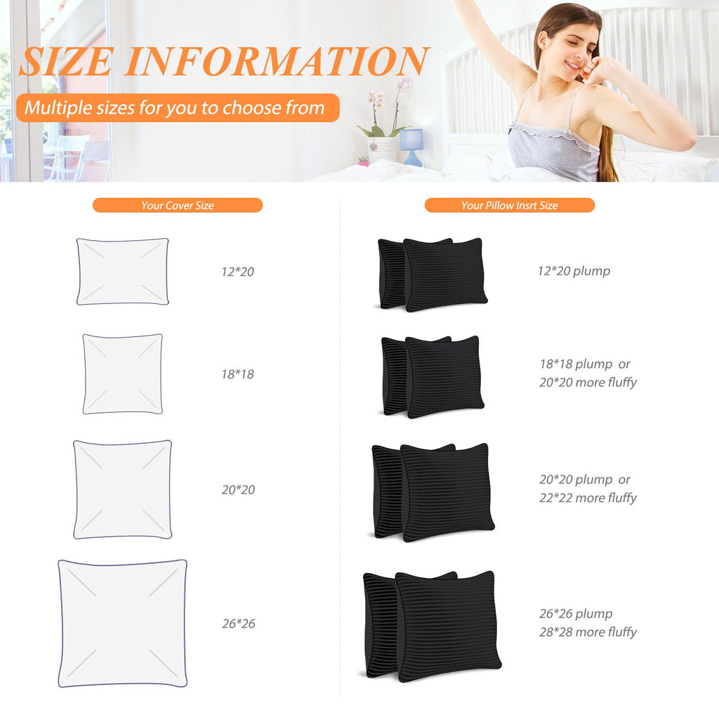 Throw Pillows Insert, 18'' x 18'' Set of 2, Decorative for Couch, Sofa or Bed with Premium Down Alternative Filled, White - Grand Goldman