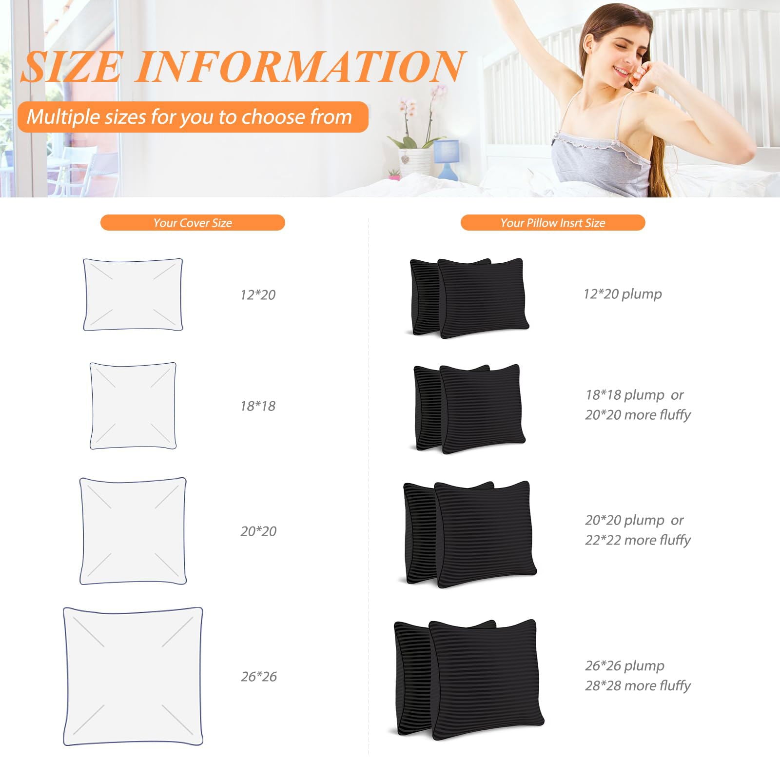 Throw Pillows Insert, 18'' x 18'' Set of 2, Decorative for Couch, Sofa or Bed with Premium Down Alternative Filled, White - Grand Goldman