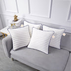 Throw Pillows Insert, 18'' x 18'' Set of 2, Decorative for Couch, Sofa or Bed with Premium Down Alternative Filled, White - Grand Goldman