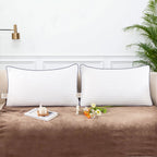 Throw Pillows Insert, 18'' x 18'' Set of 2, Decorative for Couch, Sofa or Bed with Premium Down Alternative Filled, White - Grand Goldman