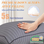 Throw Pillows Insert, 18'' x 18'' Set of 2, Decorative for Couch, Sofa or Bed with Premium Down Alternative Filled, White - Grand Goldman