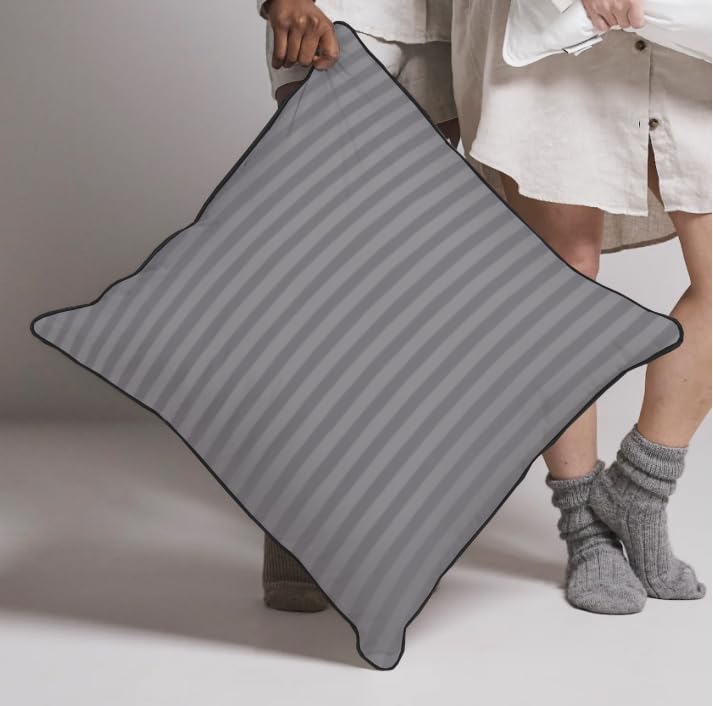 Throw Pillows Insert, 18'' x 18'' Set of 2, Decorative for Couch, Sofa or Bed with Premium Down Alternative Filled, White - Grand Goldman