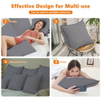 Throw Pillows Insert, 18'' x 18'' Set of 2, Decorative for Couch, Sofa or Bed with Premium Down Alternative Filled, White - Grand Goldman