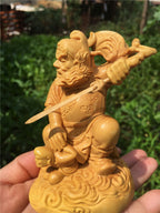 Thuja Boxwood Wood Carving God Statue - Grand Goldman