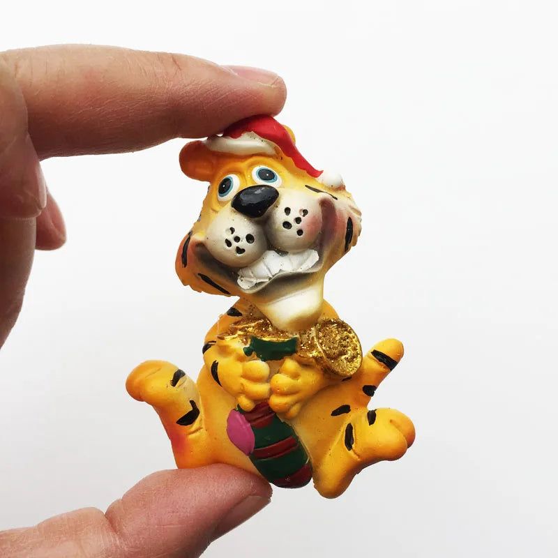 Tiger Symbol Cute Cartoon Lucky Tiger Magnetic Refrigerator Magnet Home Decoration The Year of The Tiger Gift for Kids - Grand Goldman