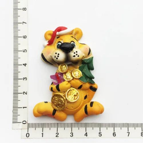 Tiger Symbol Cute Cartoon Lucky Tiger Magnetic Refrigerator Magnet Home Decoration The Year of The Tiger Gift for Kids - Grand Goldman