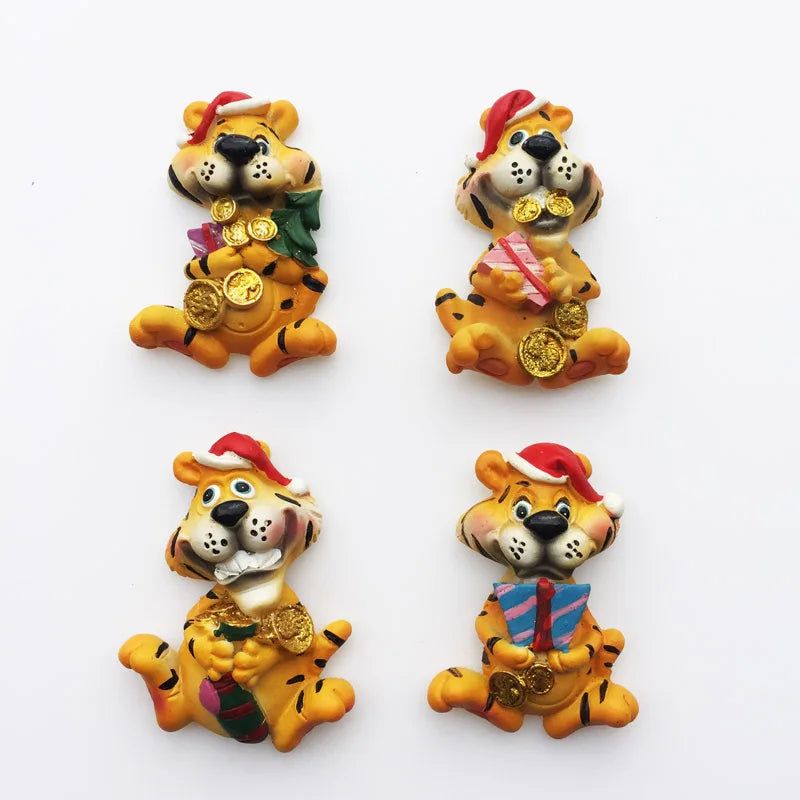 Tiger Symbol Cute Cartoon Lucky Tiger Magnetic Refrigerator Magnet Home Decoration The Year of The Tiger Gift for Kids - Grand Goldman