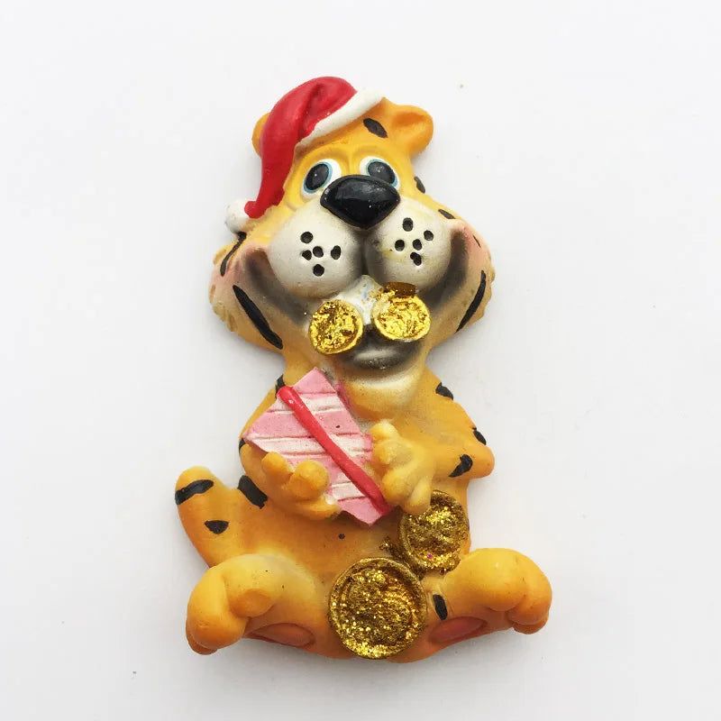 Tiger Symbol Cute Cartoon Lucky Tiger Magnetic Refrigerator Magnet Home Decoration The Year of The Tiger Gift for Kids - Grand Goldman