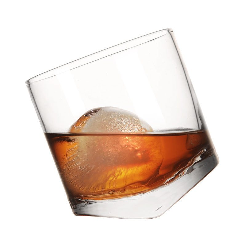Tilted whiskey glass lead-free glass Cocktail glass - Grand Goldman