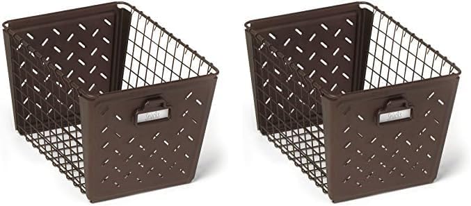 Tovolo Paws Macklin Basket Steel Bin with Cute Pawprint Design, Pet Accessory Rust-Resistant Finish, Cat & Dog Toy Organization & Storage, Medium, Industrial Gray - Grand Goldman