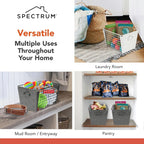 Tovolo Paws Macklin Basket Steel Bin with Cute Pawprint Design, Pet Accessory Rust-Resistant Finish, Cat & Dog Toy Organization & Storage, Medium, Industrial Gray - Grand Goldman