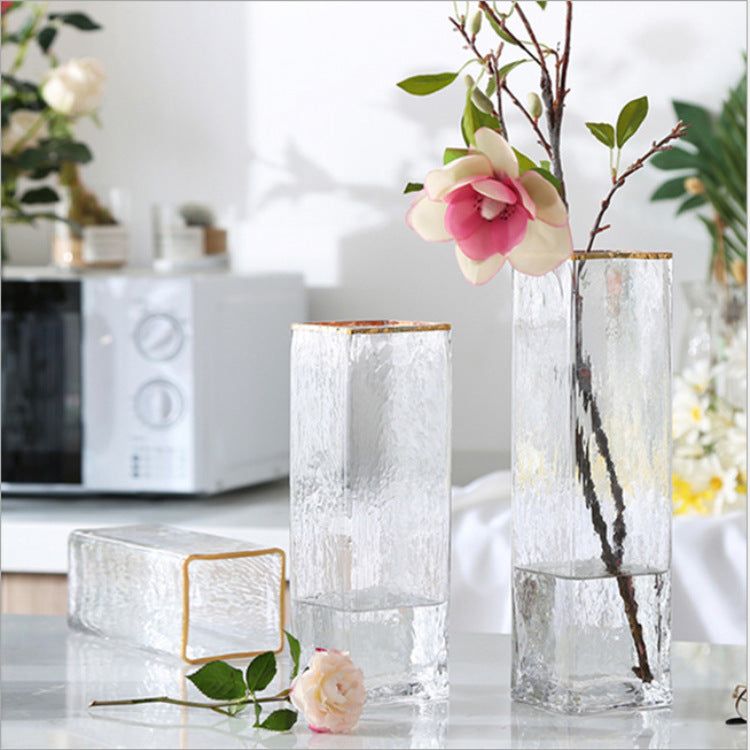 Transparent Gold-painted Glass Vases Flower Home Decor Wedding Decoration - Grand Goldman