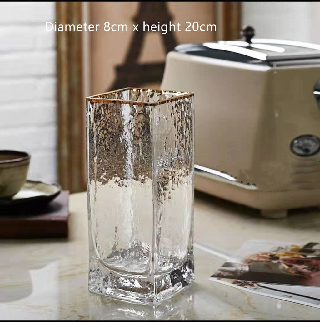 Transparent Gold-painted Glass Vases Flower Home Decor Wedding Decoration - Grand Goldman