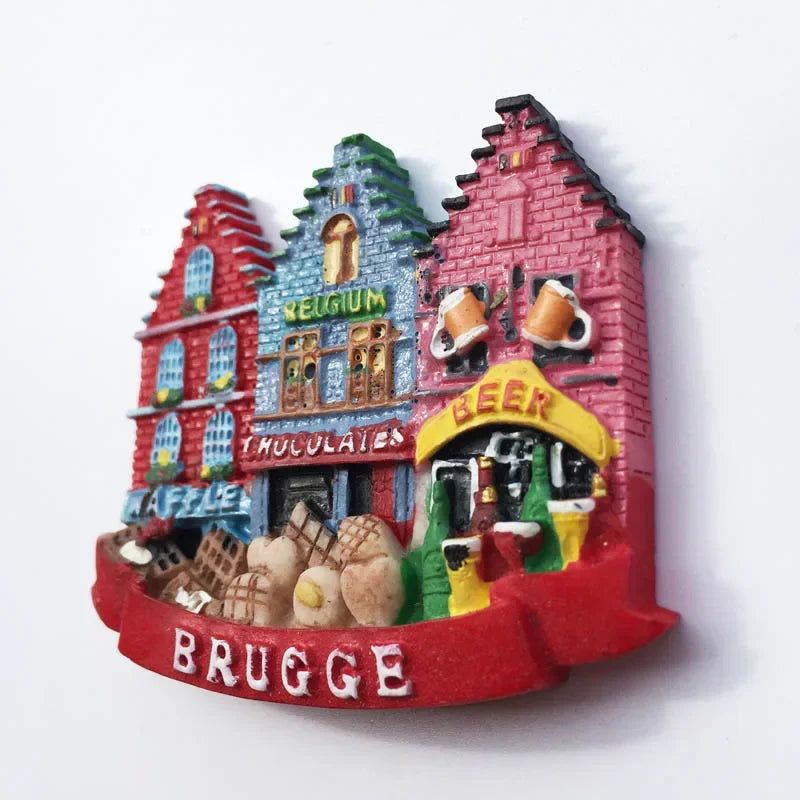 Travel Magnets California Alaska Ireland Scotland New York Spain Switzerland Austria Tokyo Amsterdam Brugge Country Souvenir - Grand Goldman