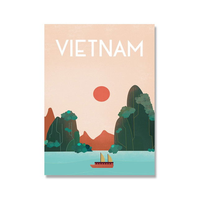 Travel Canvas Painting Art Poster Home Decoration - Grand Goldman