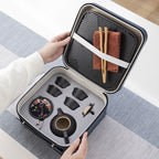 Travel Kung Fu Tea Set Portable Suit Ceramic - Grand Goldman