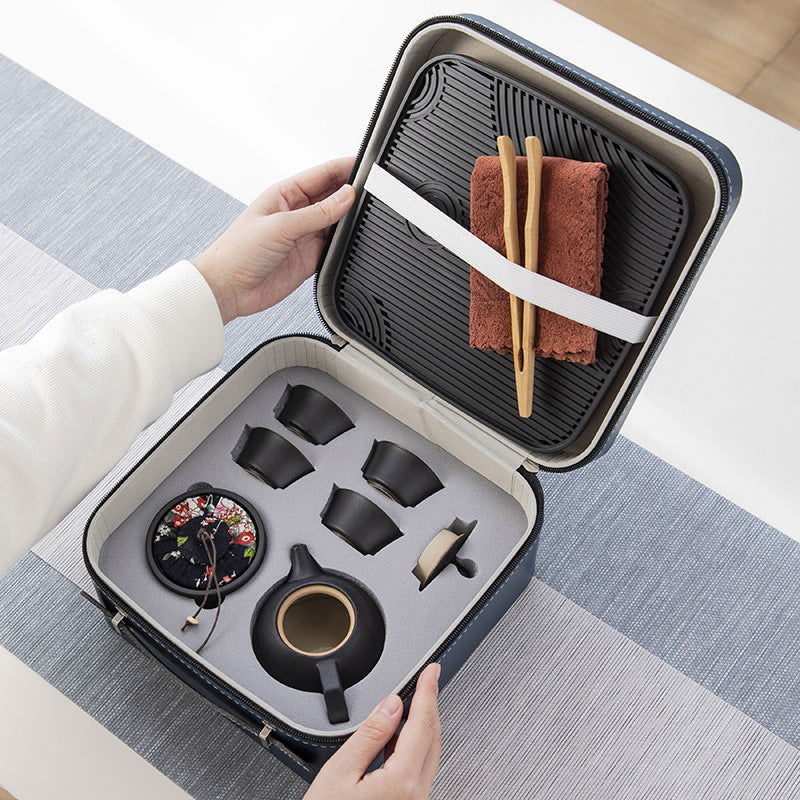 Travel Kung Fu Tea Set Portable Suit Ceramic - Grand Goldman