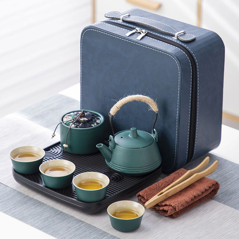 Travel Kung Fu Tea Set Portable Suit Ceramic - Grand Goldman