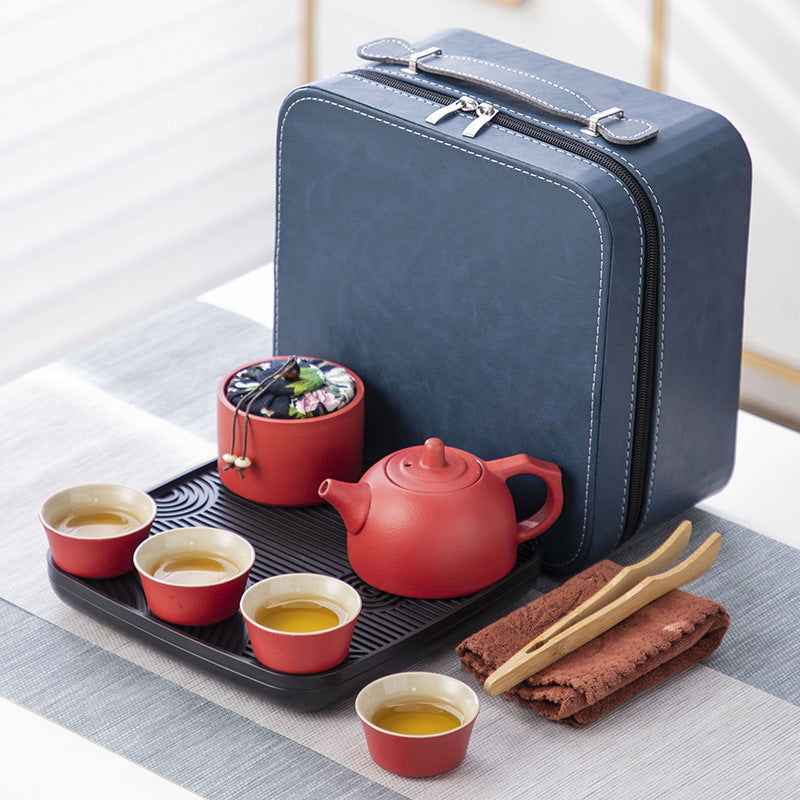 Travel Kung Fu Tea Set Portable Suit Ceramic - Grand Goldman