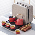 Travel Kung Fu Tea Set Portable Suit Ceramic - Grand Goldman