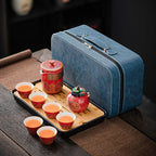 Travel Kung Fu Tea Set Suit Ceramic Teapot - Grand Goldman