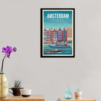 Travel Poster City Netherlands High Quality Bedroom - Grand Goldman