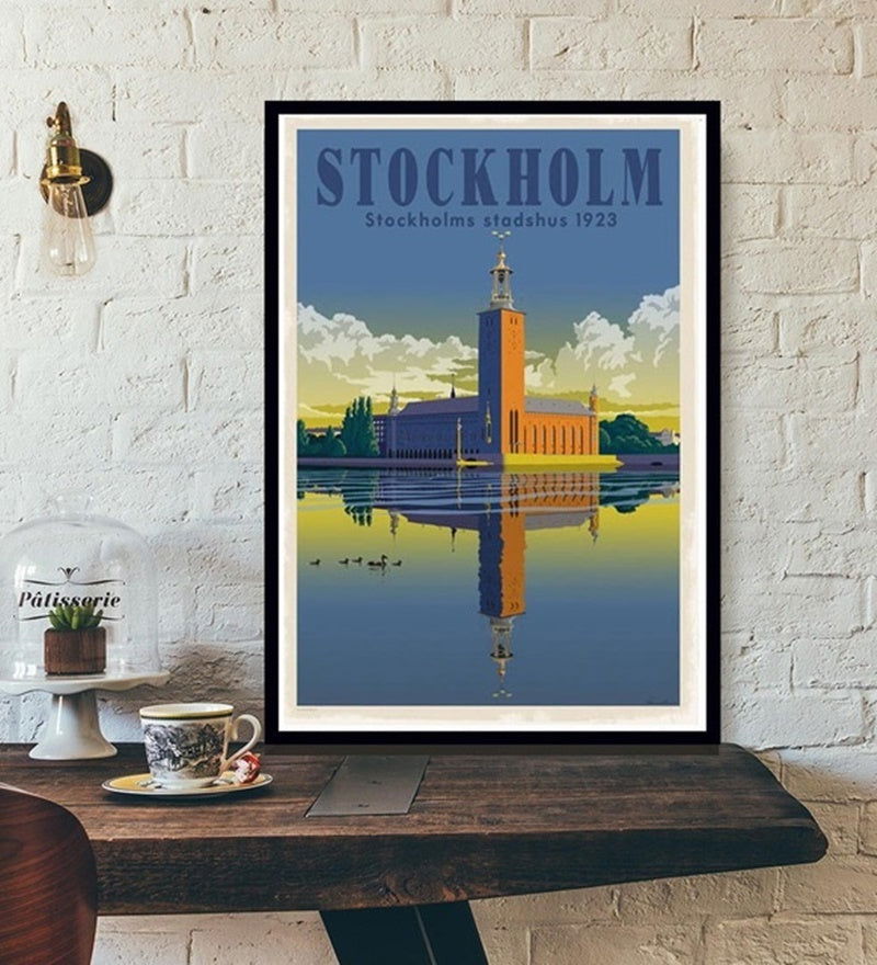 Travel Poster World Travel City Canvas Painting - Grand Goldman