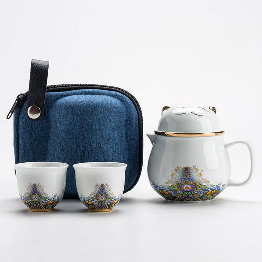 Travel Tea Set Ceramics - Grand Goldman