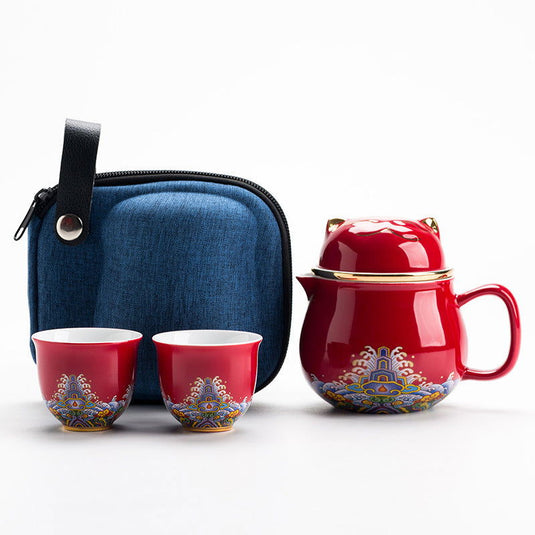 Travel Tea Set Ceramics - Grand Goldman