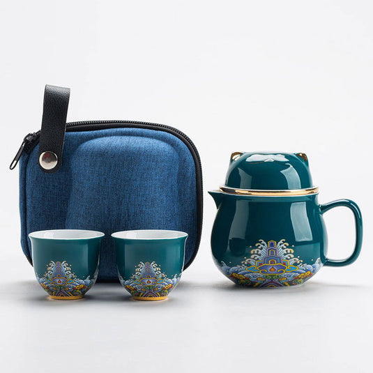 Travel Tea Set Ceramics - Grand Goldman