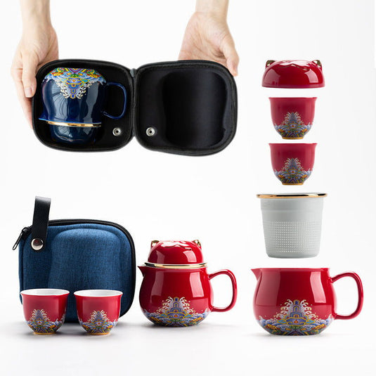 Travel Tea Set Ceramics - Grand Goldman