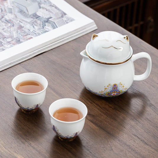 Travel Tea Set Ceramics - Grand Goldman