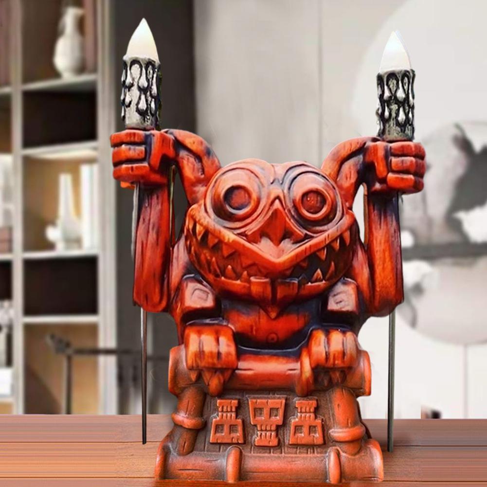 Tribal Red Water Cup Utensils Luminous Decoration Resin Crafts - Grand Goldman