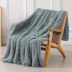 Tuddrom Decorative Extra Soft Fuzzy Faux Fur Throw Blanket 50" x 60",Solid Reversible Long Hair Shaggy Blanket,Fluffy Cozy Plush Comfy Microfiber Fleece Blankets for Couch Sofa Bedroom,Cream White - Grand Goldman