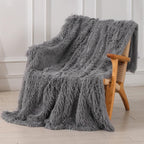 Tuddrom Decorative Extra Soft Fuzzy Faux Fur Throw Blanket 50" x 60",Solid Reversible Long Hair Shaggy Blanket,Fluffy Cozy Plush Comfy Microfiber Fleece Blankets for Couch Sofa Bedroom,Cream White - Grand Goldman