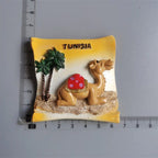Tunisia Africa Fridge Magnets 3D camel Resin Tunis Tourism Memorial Hand-painted Decorative Handicrafts Magnets for Refrigerator - Grand Goldman